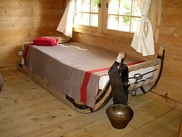 Ferienhaus in Grindelwald - Die Lounge mit schweren Schlitten