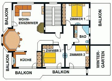 Ferienwohnung Grundrissplan 1