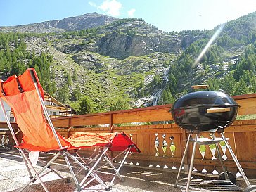 Ferienwohnung in Saas-Almagell - Balkon