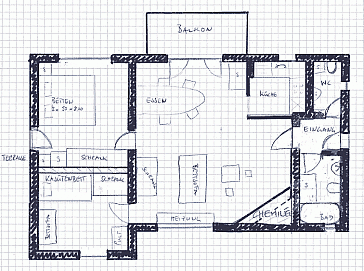 Ferienwohnung Grundrissplan 1