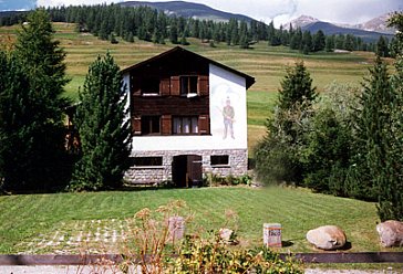 Ferienhaus in Madulain - Das Ferienhaus im Sommer