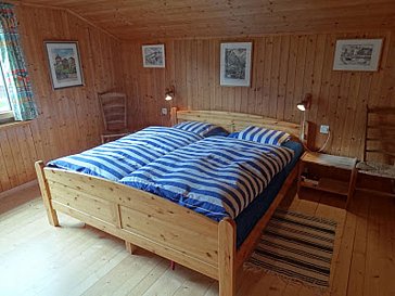 Ferienhaus in Madulain - Blick in die Schlafzimmer