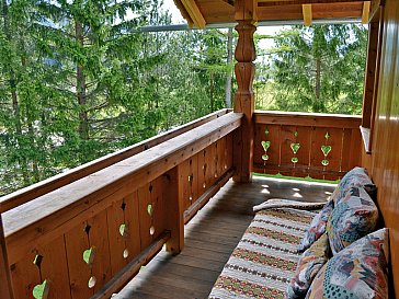 Ferienhaus in Lermoos - Balkon im Sommer