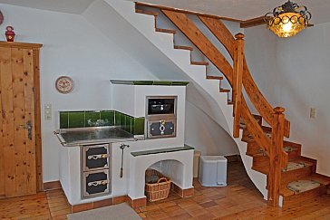 Ferienhaus in Obertauern - Holzherd/Ofen in der Hüttenstube