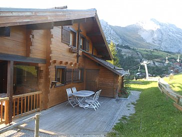 Ferienhaus in Le Grand Bornand - Das Haus im Herbst