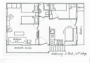 Ferienwohnung Grundrissplan 1