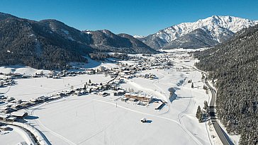 Ferienhaus in Waidring - Waidring Ortsaufnahme Winter Luftaufnahme