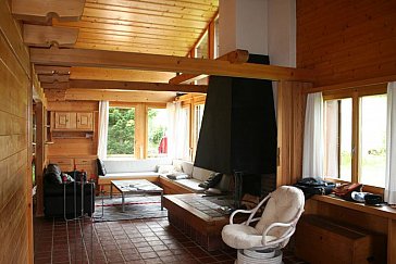 Ferienhaus in Axalp - Wohnzimmer im 1.Stock südlicher Teil