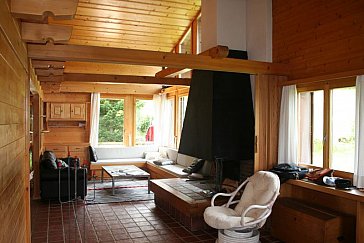 Ferienhaus in Axalp - Wohnzimmer im 1.Stock südlicher Teil