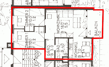 Ferienwohnung Grundrissplan 1