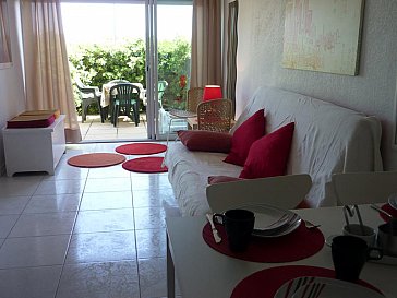 Ferienwohnung in Sète - Ausblick vom Appartement auf die Terrasse