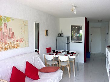 Ferienwohnung in Sète - Die Sitzcouch kann als Doppelbett genutzt werden