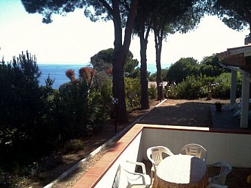 Ferienhaus in Capoliveri - Terrasse mit Meeresblick