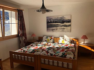 Ferienwohnung in Lumbrein - Schlafzimmer