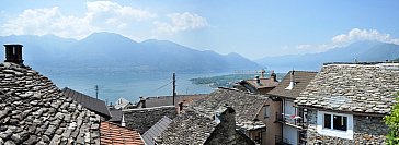 Ferienwohnung in Brione sopra Minusio - Aussicht auf den Lago Maggiore