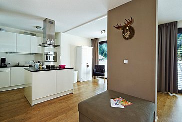 Ferienwohnung in St. Gallenkirch - Wohnzimmer mit Küche