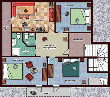 Ferienwohnung Grundrissplan 1