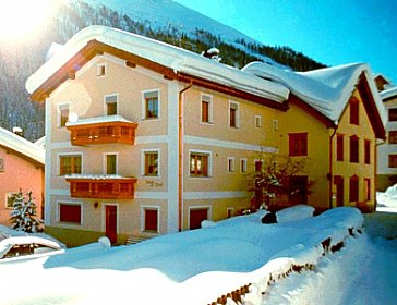 Ferienwohnung in Samnaun-Compatsch - Haus zur Post im Winter