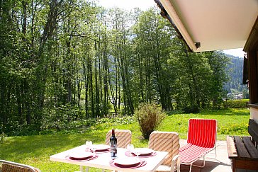 Ferienwohnung in Klosters - Sitzplatz