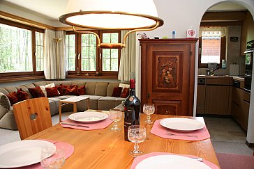 Ferienwohnung in Klosters - Wohnzimmer