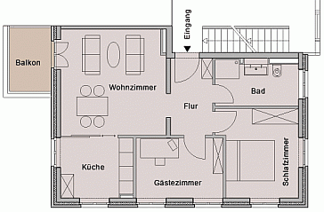 Ferienwohnung Grundrissplan 1