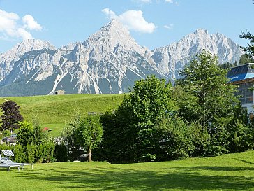 Ferienwohnung in Lermoos - Aussicht auf die Sonnenspitze