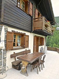 Ferienhaus in Zermatt - Terrasse