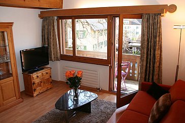 Ferienwohnung in Klosters - Wohnzimmer