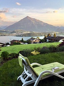 Ferienwohnung in Aeschlen ob Gunten - Aussicht auf den Niesen