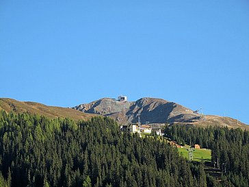 Ferienwohnung in Davos - Auf dem Balkon im Sommer