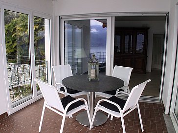 Ferienwohnung in Porto Ronco - Terrasse