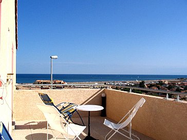 Ferienhaus in St. Pierre la Mer - Die Dachterrasse