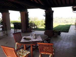 Ferienwohnung in Castelmuzio - Ihre Loggia von Lavanda