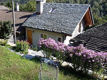 Ferienhaus in Linescio - Rückansicht Rustico La Salamandra