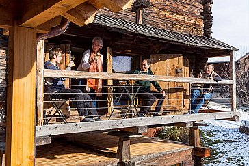 Ferienwohnung in Reckingen - Balkon Spycher