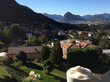 Ferienwohnung in Lugano-Cadro - Blick vom Balkon