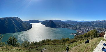 Ferienwohnung in Lugano-Cadro - Luganer See vom Monte Brè aus