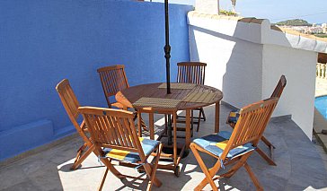 Ferienhaus in Dénia - Terrasse oberhalb des Pools