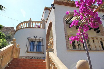 Ferienhaus in Dénia - Panoramaterrasse in der oberen Etage