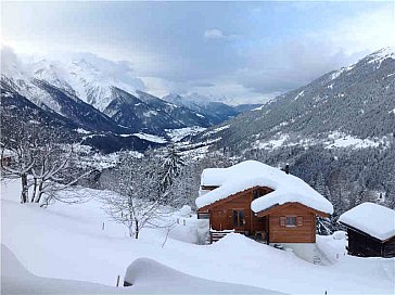 Ferienwohnung in Bellwald - Blick Richtung Weisshorn