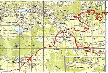 Ferienwohnung in Crans-Montana - Lageplan