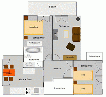 Ferienwohnung Grundrissplan 1