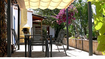 Ferienhaus in Tijarafe - Pergola Südwestterrasse