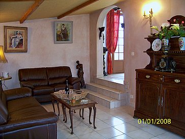 Ferienhaus in Saint-Lô-d'Ourville - Wohnzimmer