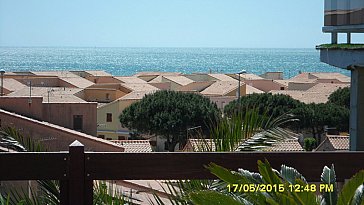 Ferienwohnung in St. Pierre la Mer - Meeresansicht von Terrasse aus