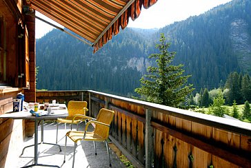 Ferienhaus in Litzirüti bei Arosa - Balkon