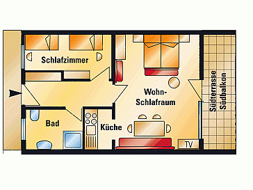 Ferienwohnung Grundrissplan 1