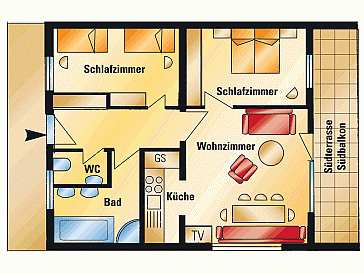 Ferienwohnung Grundrissplan 1