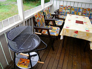 Ferienhaus in Figeholm - Terrasse überdacht