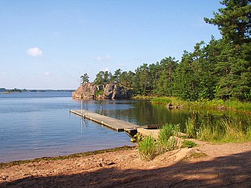 Ferienhaus in Figeholm - Badestrand